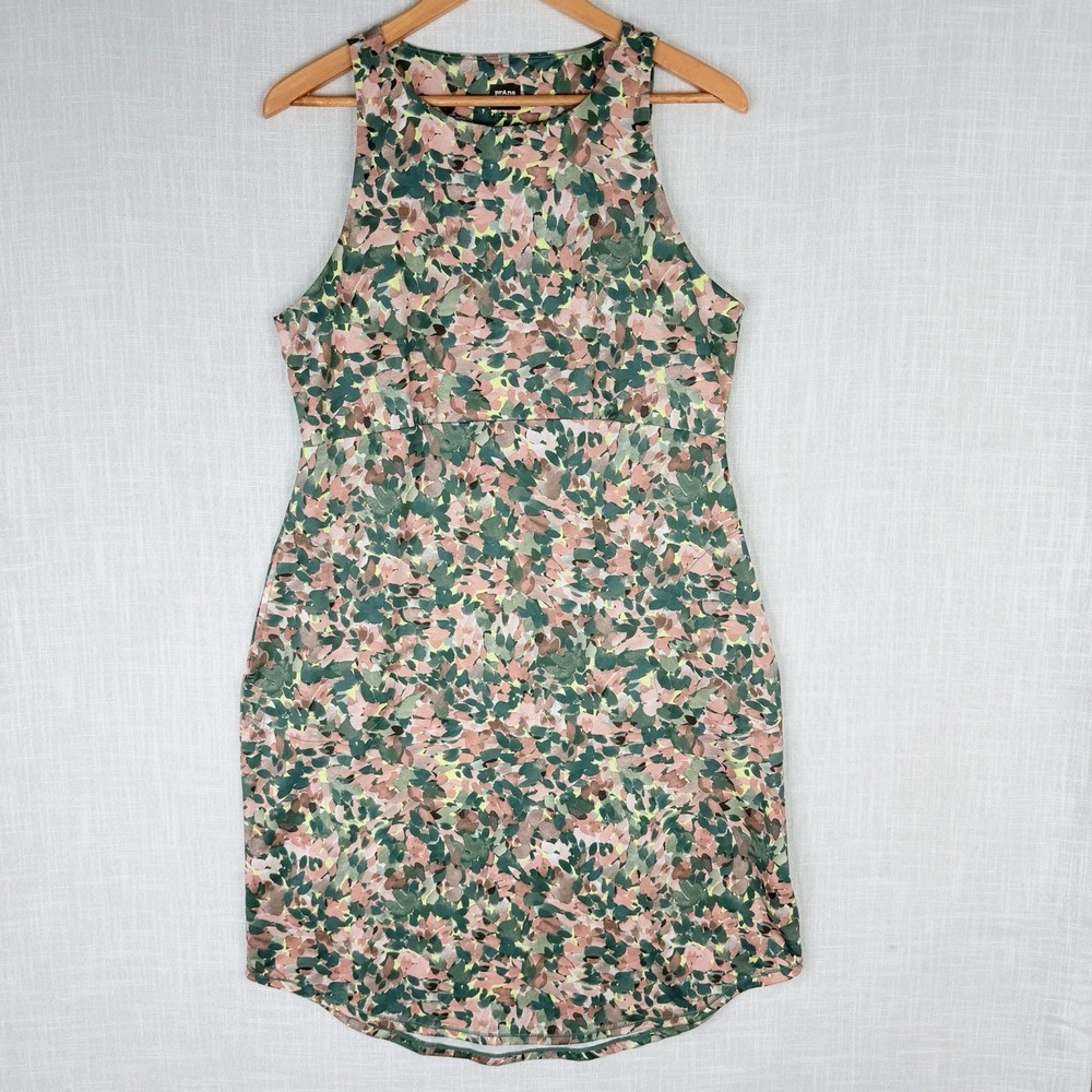 Prana Womens Athletic Dress XL  Emerald Lake Pockets Stretch Empire Waist